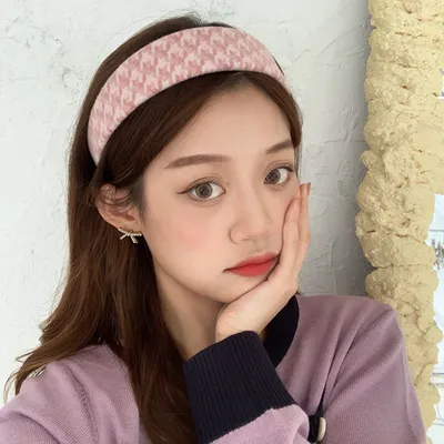 French check headband
