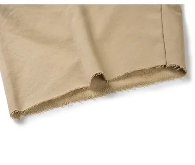 Solid color terry cotton loose shorts