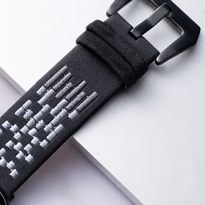 Braided nubuck leather watch strap universal