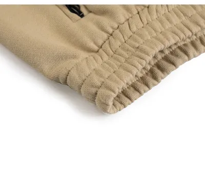 Solid color terry cotton loose shorts