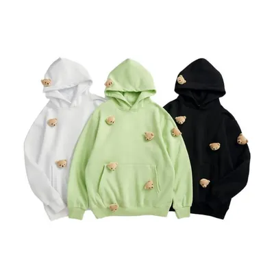Three-dimensional bear loose sweater men
