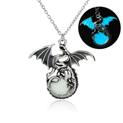 Glowing Dragon Pendant Necklace