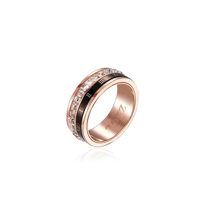 Japanese light luxury titanium steel ring