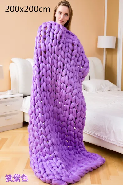 Acrylic woven super thick wool blanket