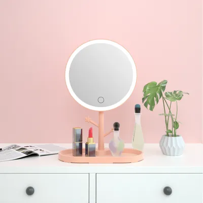 LED makeup mirror with light