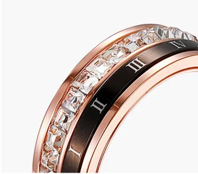 Japanese light luxury titanium steel ring