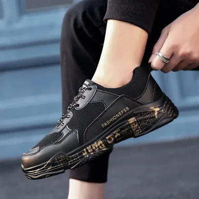 Korean fashion mesh panel shoes
