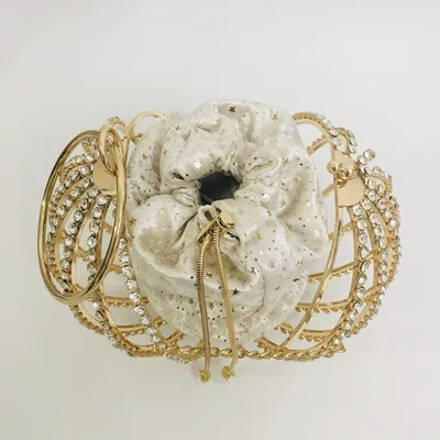 Hollow diamond ball bag dinner bag bird cage bun mother bag handbag