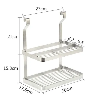 Stainless Steel Kitchen Organizer Multifunction Dish Drying Rack Wall Hanging Storage Holder Tableware Shelf Drainer 8 Types