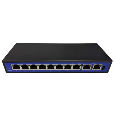 8+2 power 10 port 100M POE switch wireless AP 48V external power supply