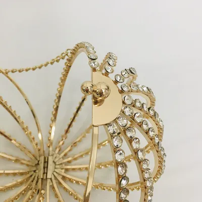 Hollow diamond ball bag dinner bag bird cage bun mother bag handbag