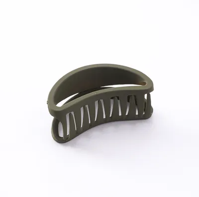Korean style simple versatile grip sanding hollow curved hair catch half catch ponytail clip bath hairpin card