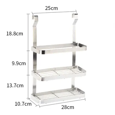 Stainless Steel Kitchen Organizer Multifunction Dish Drying Rack Wall Hanging Storage Holder Tableware Shelf Drainer 8 Types