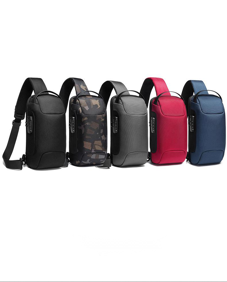 Men's waterproof shoulder bag men's business Korean messenger bag men's trend chest bag