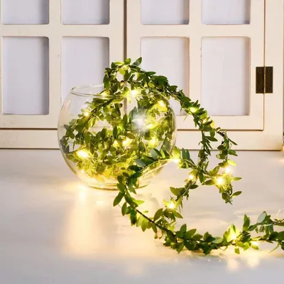 Leaf rattan light string