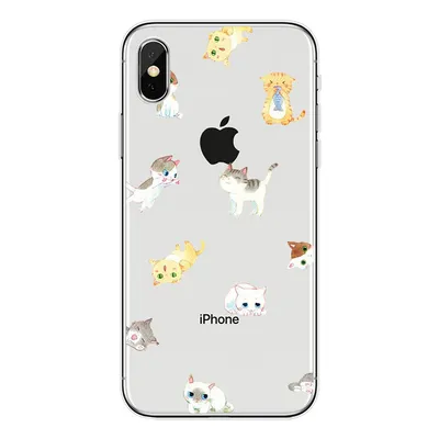 Compatible with Apple , Cartoon donut flower transparent phone case