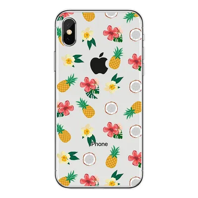 Compatible with Apple , Cartoon donut flower transparent phone case