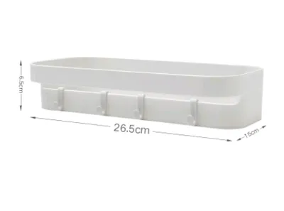 Punch-free bathroom shelf wall storage rack rectangular seamless bathroom shelf
