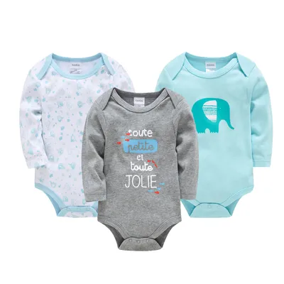 Baby Cotton Long Sleeve Romper Three Piece Suit