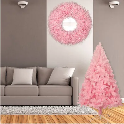Christmas pink pointed gradient christmas tree