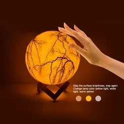 ضوء القمر المرسوم بتقنية LED ثلاثي الأبعاد، مصباح ليلي