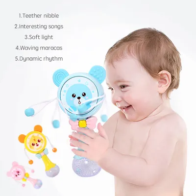 Baby Music Teether Rattle Animals Cartoon Toys