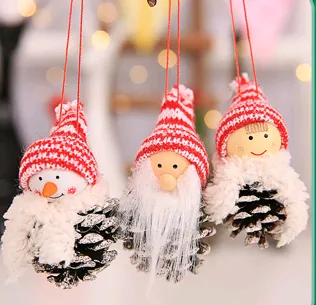 Christmas Explosion Christmas Gift 3 Piece Set Old Man Snowman Girl Doll Pendant Doll Hanging Tree Hanging