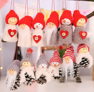 Christmas Explosion Christmas Gift 3 Piece Set Old Man Snowman Girl Doll Pendant Doll Hanging Tree Hanging