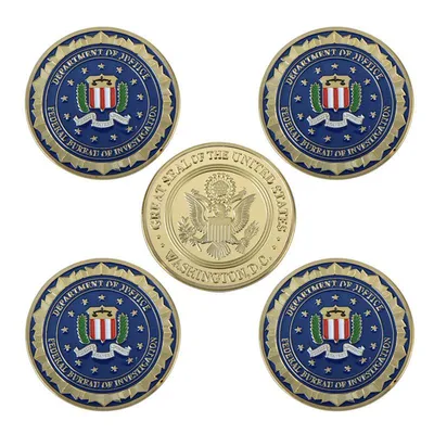 Department of Justice FBI Metal Commemorative Coin