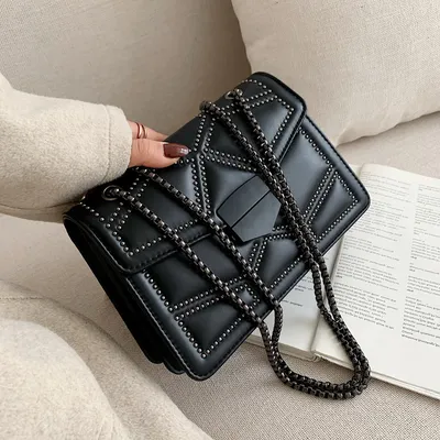 One shoulder messenger small square bag