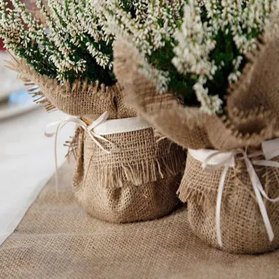 DIY Handmade Christmas Wedding Craft Linen Strips