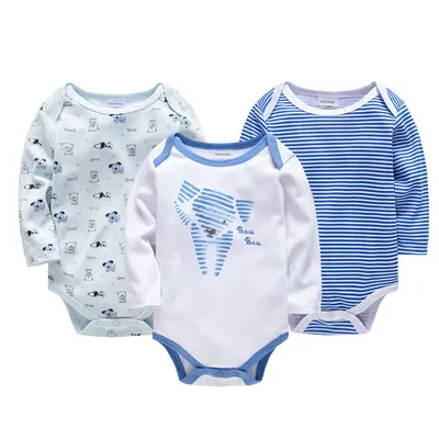 Baby Cotton Long Sleeve Romper Three Piece Suit