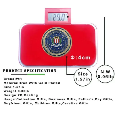 Department of Justice FBI Metal Commemorative Coin
