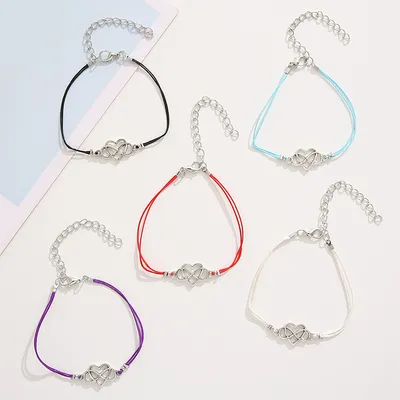 Cross-border Best-selling Best  Friendship Card Bracelet Simple Personality Love 8 Character Couple Bracelet Jewelry