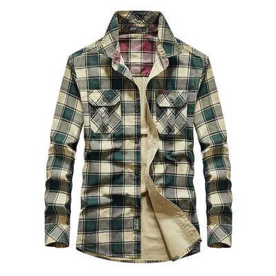 Men's long sleeve plaid shirt