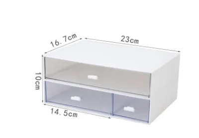 Office desktop transparent drawer type storage box student desk supplies ins artifact small box