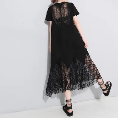 Lace panel mermaid dress