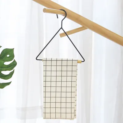 Nordic style simple triangle wooden clothes hanger