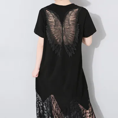 Lace panel mermaid dress