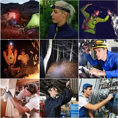 مصباح أمامي LED بقوة 3000 لومن، مزود بمستشعر حركة صغير للجسم