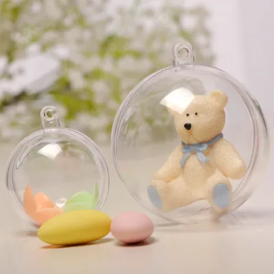 Pendant transparent colored balls