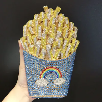 FrenchFrench fries diamond wisp empty metal bag