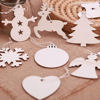 Handmade creative DIY wooden crafts Christmas pendant
