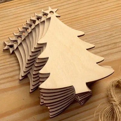 Handmade creative DIY wooden crafts Christmas pendant