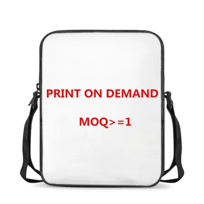 Customized Image Vintage Anime Punk Printing Cool Small Messenger Bags Shoulder Bag Boys Crossbody Bags