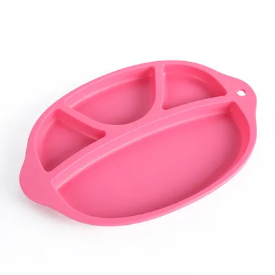Integrated silicone dinner plate