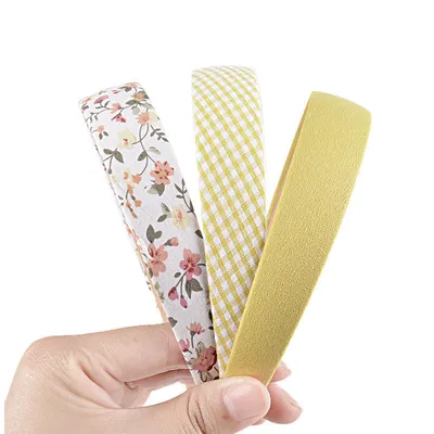 Floral Fine Hair Band Set Fabric Printing  Headband
