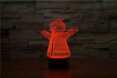 Christmas 3D table lamp colorful touch acrylic atmosphere light