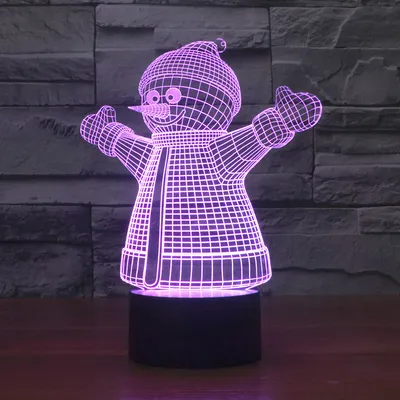 Christmas 3D table lamp colorful touch acrylic atmosphere light