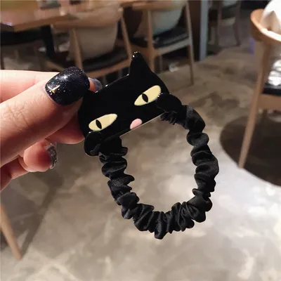 حبل شعر قطة كرتونية لطيفة